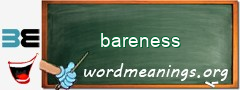 WordMeaning blackboard for bareness